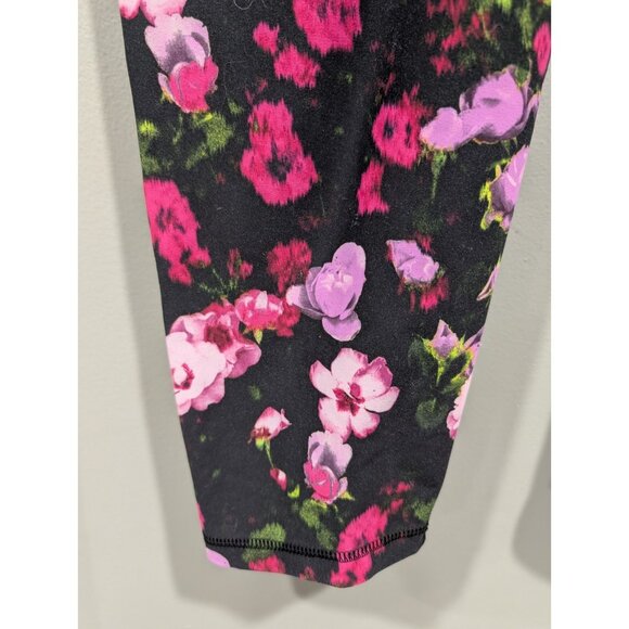 Old Navy Active Black Floral Leggings Powersoft High Rise Go-Dry Size XXL - Picture 8 of 14
